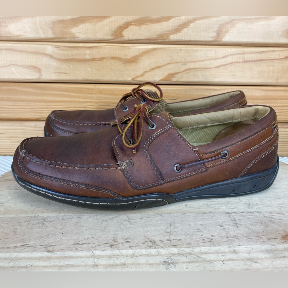 Johnston & Murphy XC4 Mens 12 US Brown Dual Width Sheepskin Loafers Casual Shoes